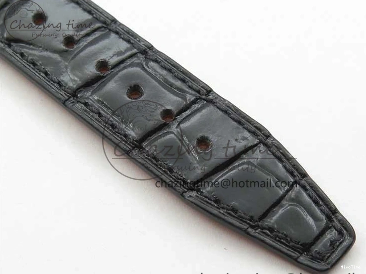 MIROTIME 1218 Durable Portofino 37mm RG V7F 1:1 Best Edition Gray Dial Diamonds Bezel on Black Leather Strap A 7089